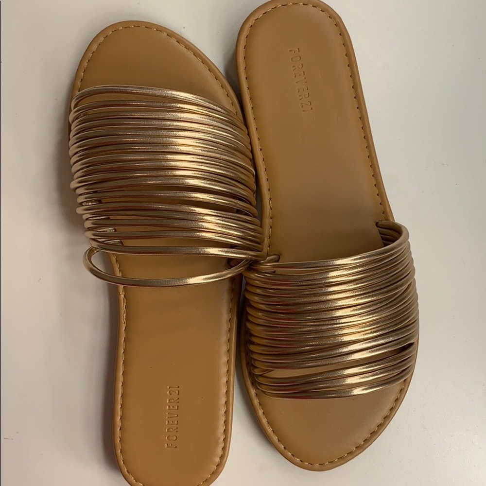 Forever 21 Gold Sandals 5.5